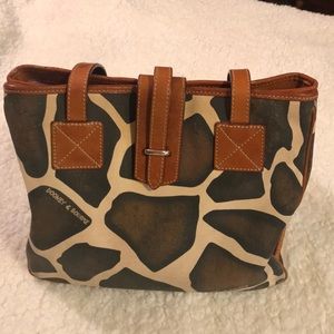 Dooney and Bourke Giraffe print hand bag